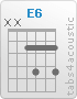 Chord E6 (x,x,2,4,2,4)